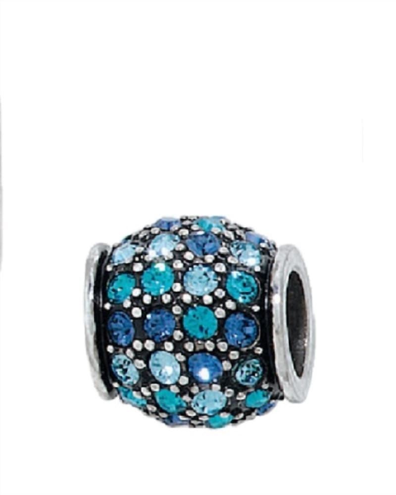 Front of a size O/S Crystal Voyager Bead in Silver-Blue in Silver-Blue by Brighton. | dia_product_style_image_id:330353
